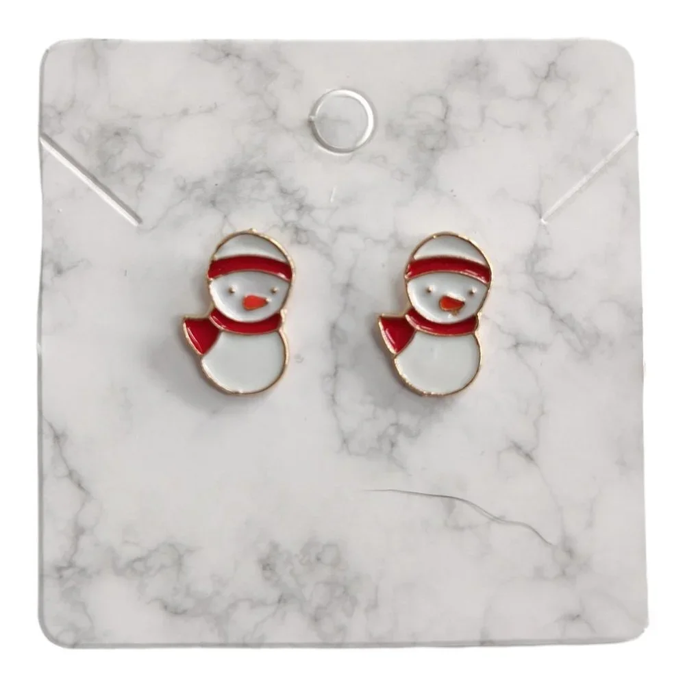 Christmas Snowman Stud Earrings